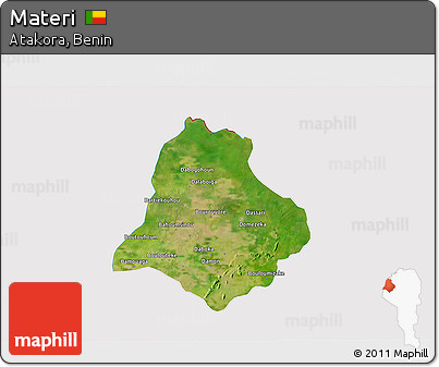 Satellite 3D Map of Materi, cropped outside