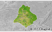 Satellite 3D Map of Materi, lighten, desaturated