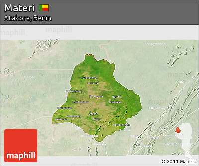 Satellite 3D Map of Materi, lighten