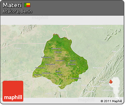 Satellite 3D Map of Materi, lighten