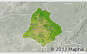 Satellite 3D Map of Materi, lighten, semi-desaturated