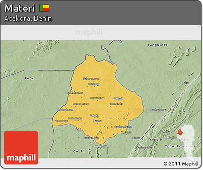 Savanna Style 3D Map of Materi