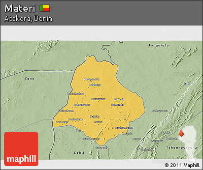 Savanna Style 3D Map of Materi