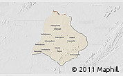 Shaded Relief 3D Map of Materi, lighten, desaturated