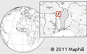 Blank Location Map of Materi, highlighted country, within the entire country