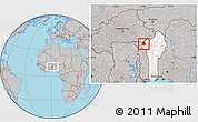 Gray Location Map of Materi, highlighted country