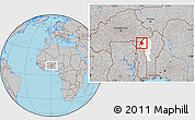 Gray Location Map of Materi, highlighted parent region