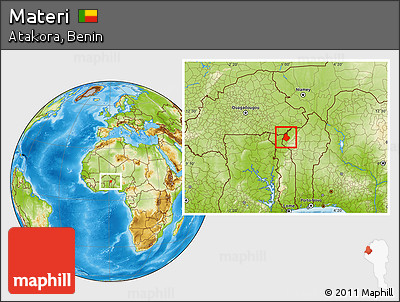 Physical Location Map of Materi