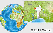 Physical Location Map of Materi, highlighted country, within the entire country