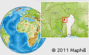 Physical Location Map of Materi, highlighted country