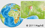Physical Location Map of Materi, highlighted parent region, within the entire country