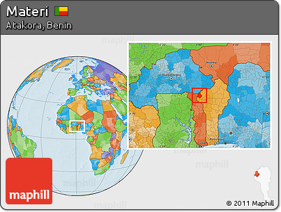 Political Location Map of Materi