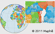 Political Location Map of Materi, highlighted country