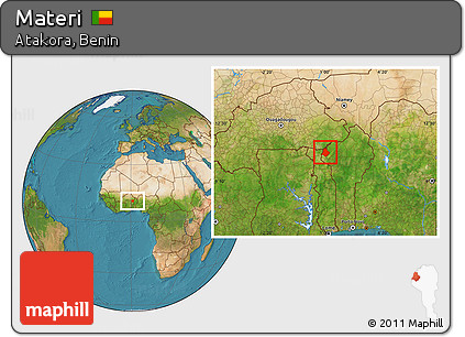 Satellite Location Map of Materi
