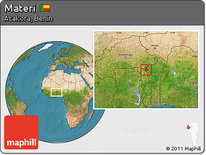 Satellite Location Map of Materi