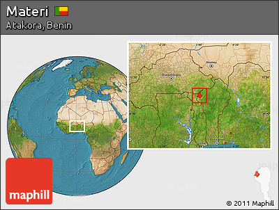 Satellite Location Map of Materi