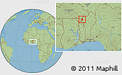 Savanna Style Location Map of Materi, within the entire country