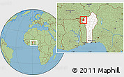 Savanna Style Location Map of Materi, highlighted country, within the entire country