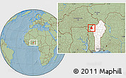 Savanna Style Location Map of Materi, highlighted country, hill shading