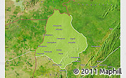 Physical Map of Materi, satellite outside