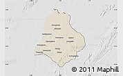 Shaded Relief Map of Materi, lighten, desaturated