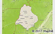 Shaded Relief Map of Materi, physical outside