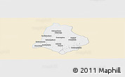 Classic Style Panoramic Map of Materi, single color outside