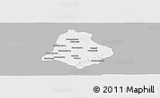 Gray Panoramic Map of Materi, single color outside