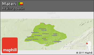 Physical Panoramic Map of Materi, lighten