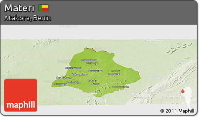 Physical Panoramic Map of Materi, lighten