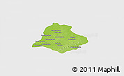 Physical Panoramic Map of Materi, single color outside