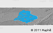 Political Panoramic Map of Materi, desaturated