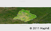 Satellite Panoramic Map of Materi, darken