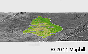 Satellite Panoramic Map of Materi, desaturated
