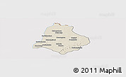 Shaded Relief Panoramic Map of Materi, cropped outside