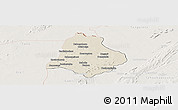 Shaded Relief Panoramic Map of Materi, lighten