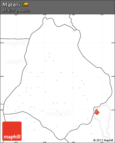 Blank Simple Map of Materi, no labels
