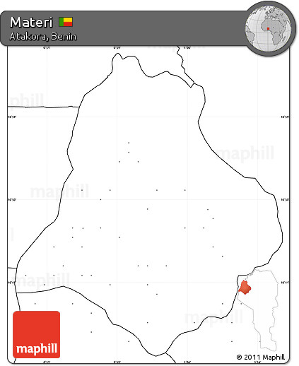 Blank Simple Map of Materi, no labels