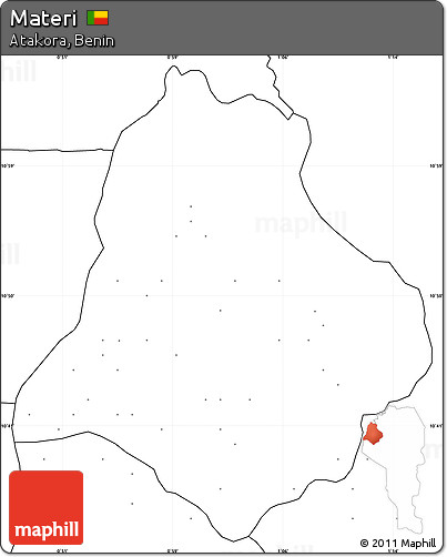 Blank Simple Map of Materi, no labels