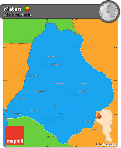 Political Simple Map of Materi