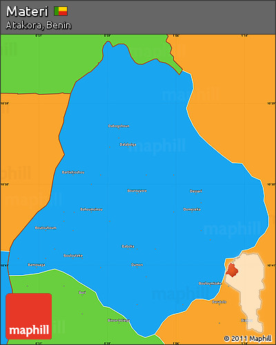 Political Simple Map of Materi