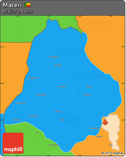 Political Simple Map of Materi