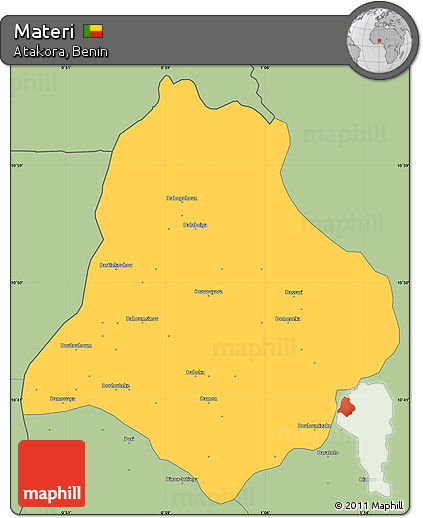 Savanna Style Simple Map of Materi