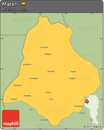 Savanna Style Simple Map of Materi