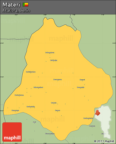 Savanna Style Simple Map of Materi