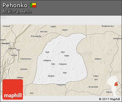 Classic Style 3D Map of Pehonko