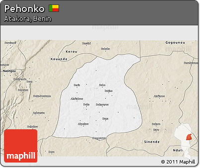 Classic Style 3D Map of Pehonko