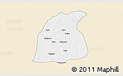 Classic Style 3D Map of Pehonko, single color outside