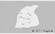 Gray 3D Map of Pehonko, single color outside