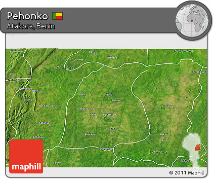 Satellite 3D Map of Pehonko